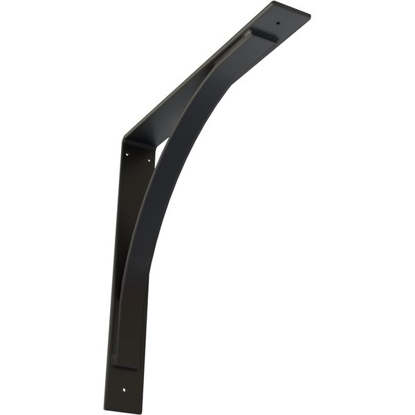 Ekena Millwork Morris Steel Bracket, Powder Coated Black 3"W x 22"D x 22"H BKTM03X22X22MOPBL